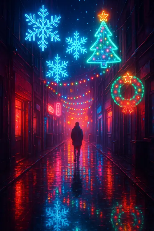 Cyber Steam-Punk Christmas wallpaper